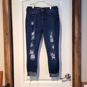 Womens distressed jeans sz 11